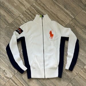 Ralph Lauren Blue Label US OPEN White and Navy Sweater size XS